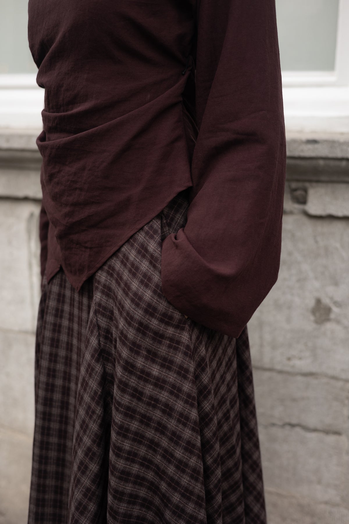 Plaid Skirt BROWN