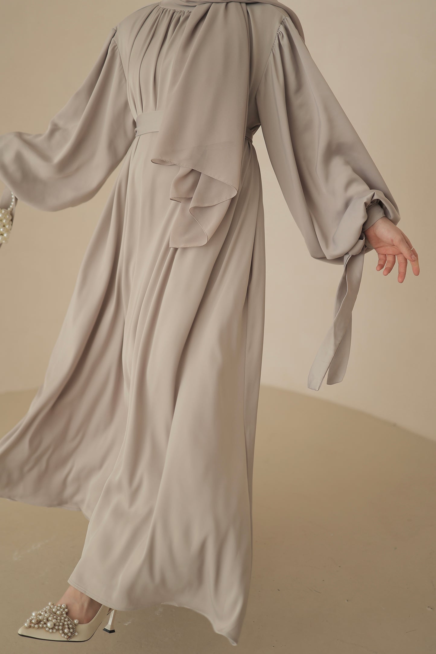 Satin Abaya PEARL (ohne Gürtel)