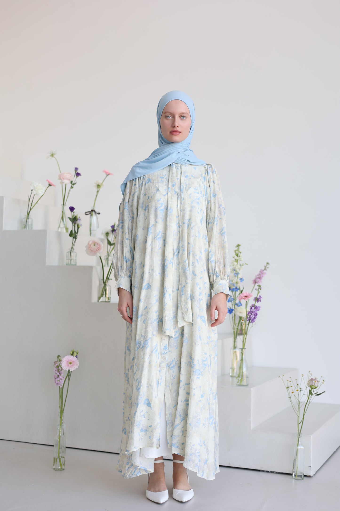 Aquarell Dress CORNFLOWER