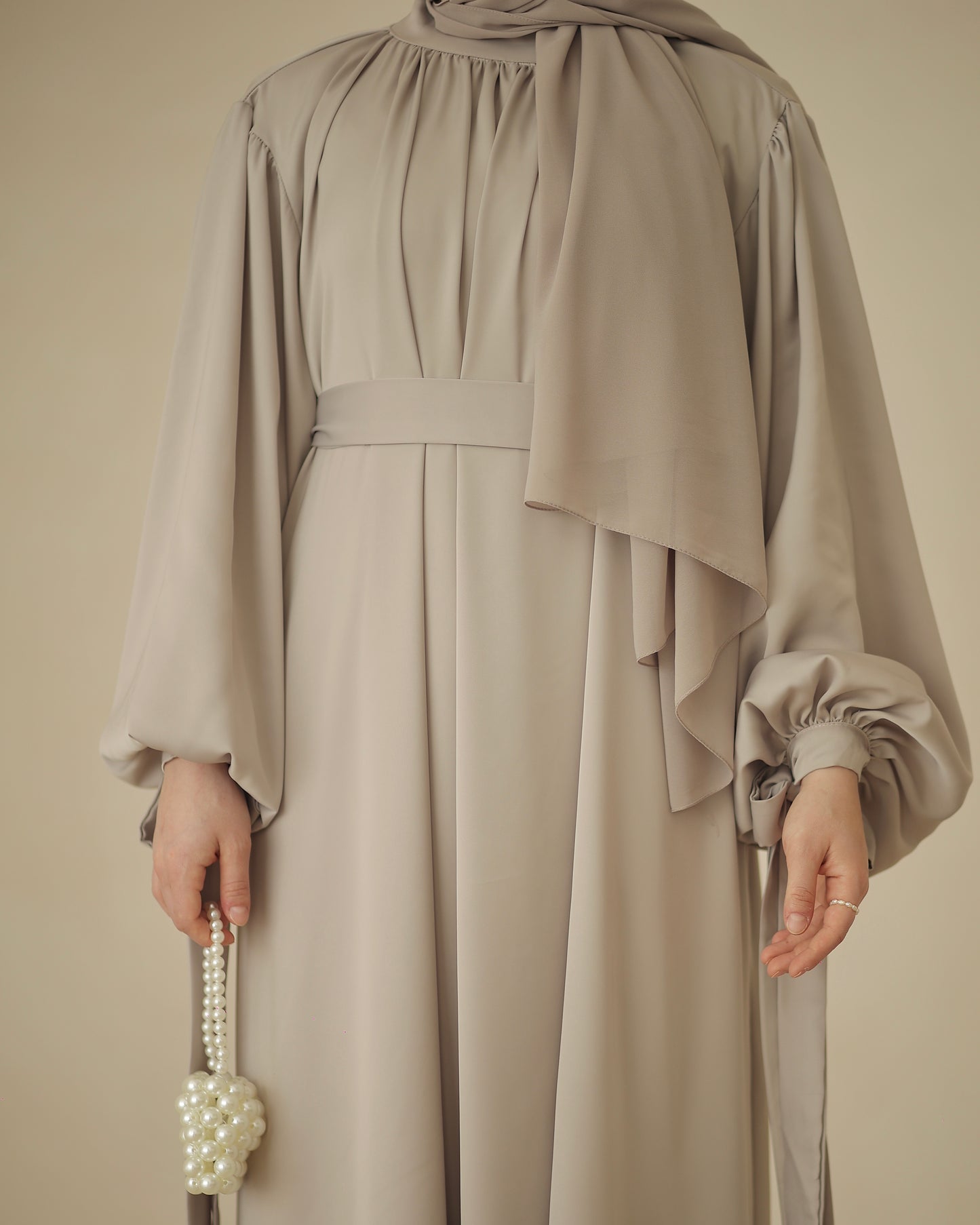 Satin Abaya PEARL (ohne Gürtel)