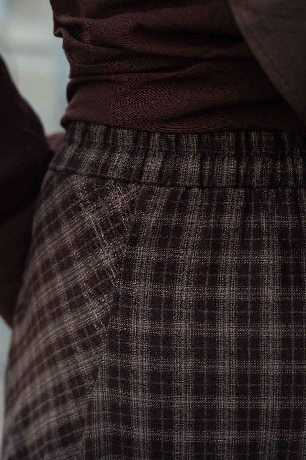 Plaid Skirt BROWN