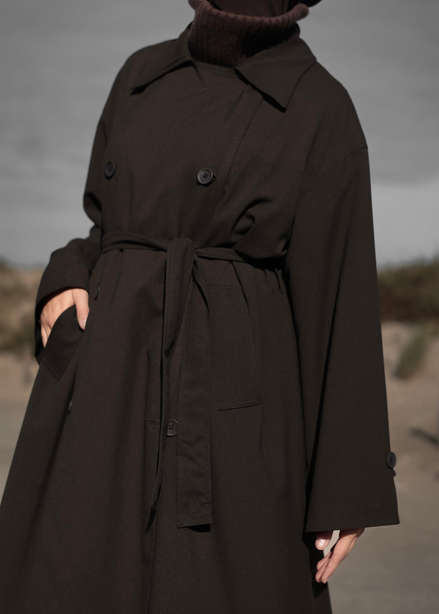 PEARLY STUDIO Trenchcoat DARK BROWN