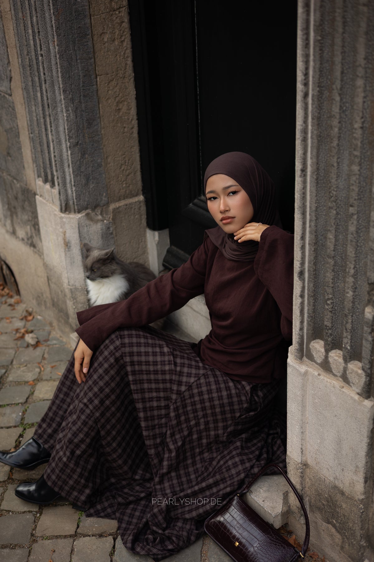Plaid Skirt BROWN
