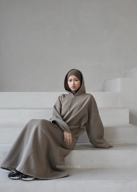Hoodie Dress TAUPE
