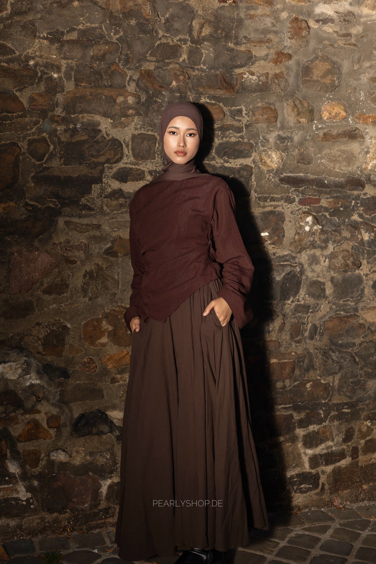 COTTON Skirt Brown