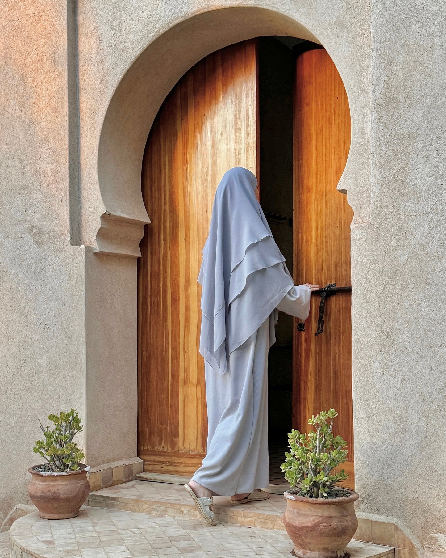 Abaya basique aspect lin ICE