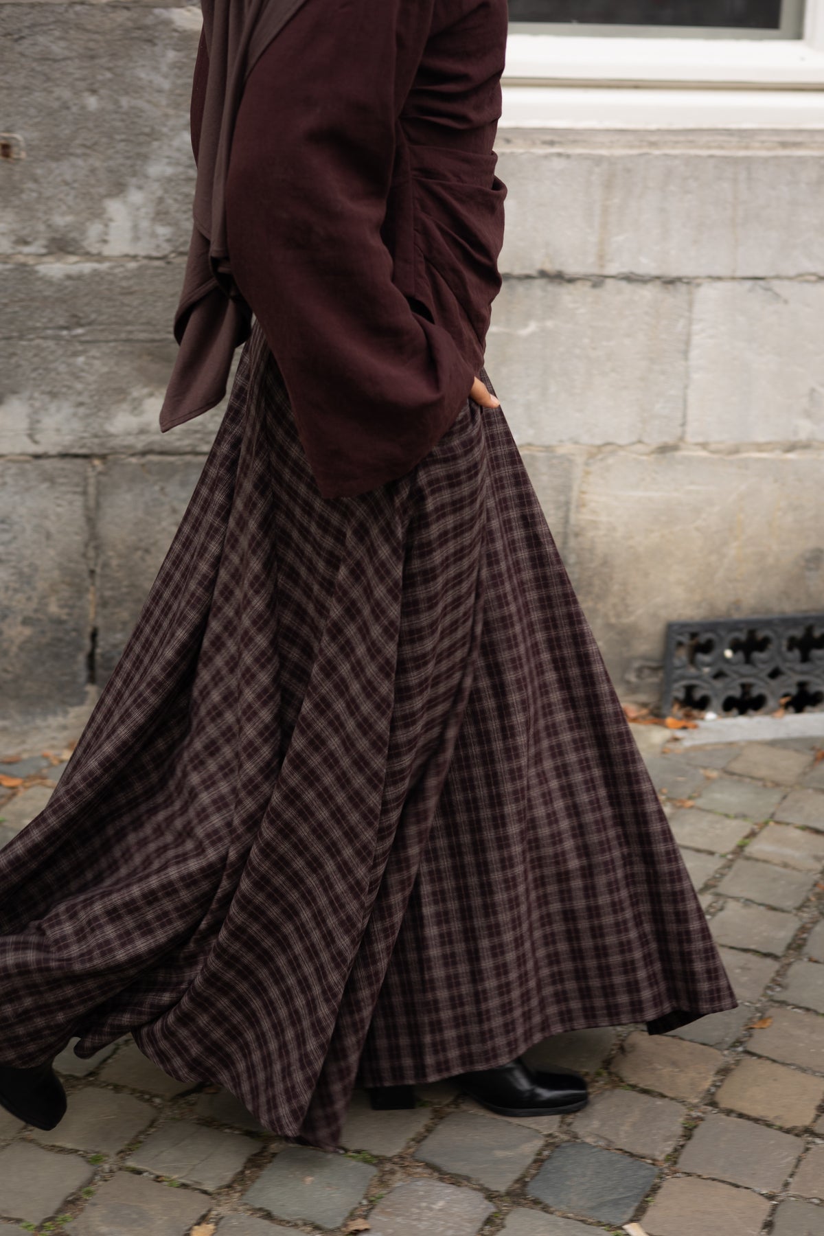 Plaid Skirt BROWN
