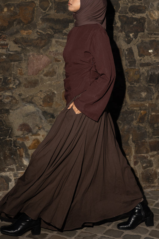 COTTON Skirt Brown