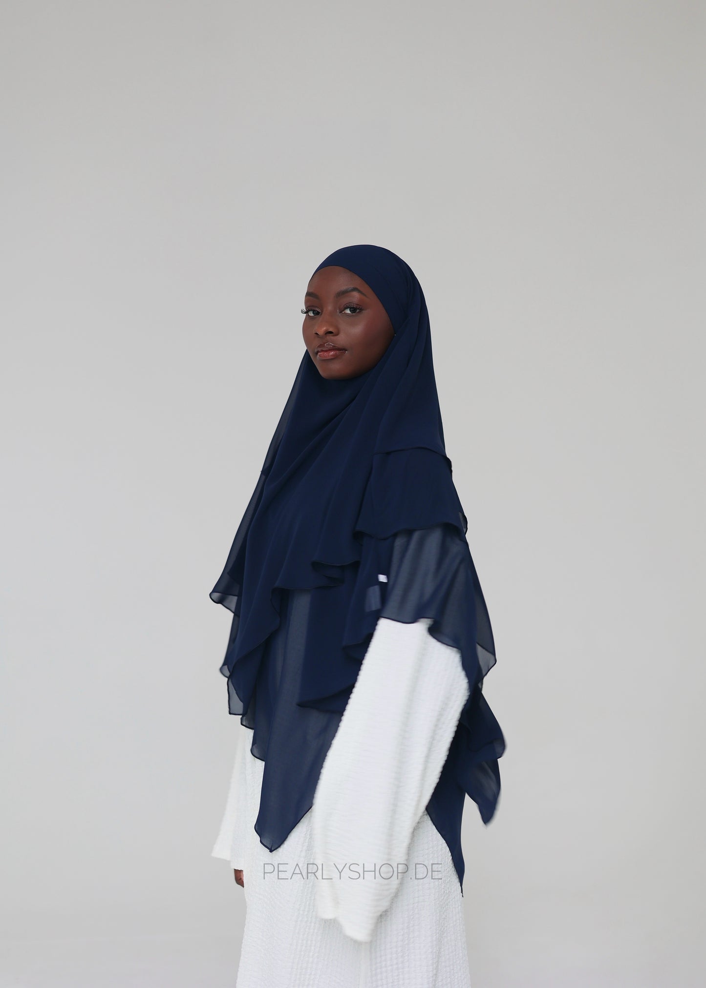Chiffon Khimar MIDNIGHT BLUE