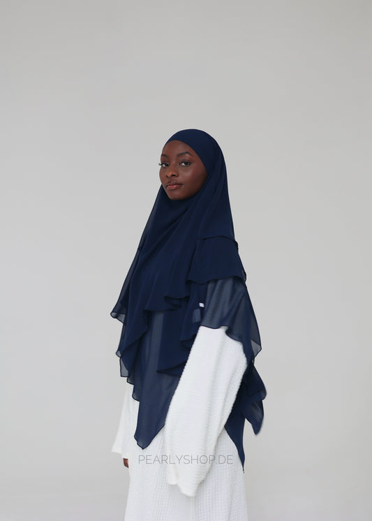 Chiffon Khimar MIDNIGHT BLUE