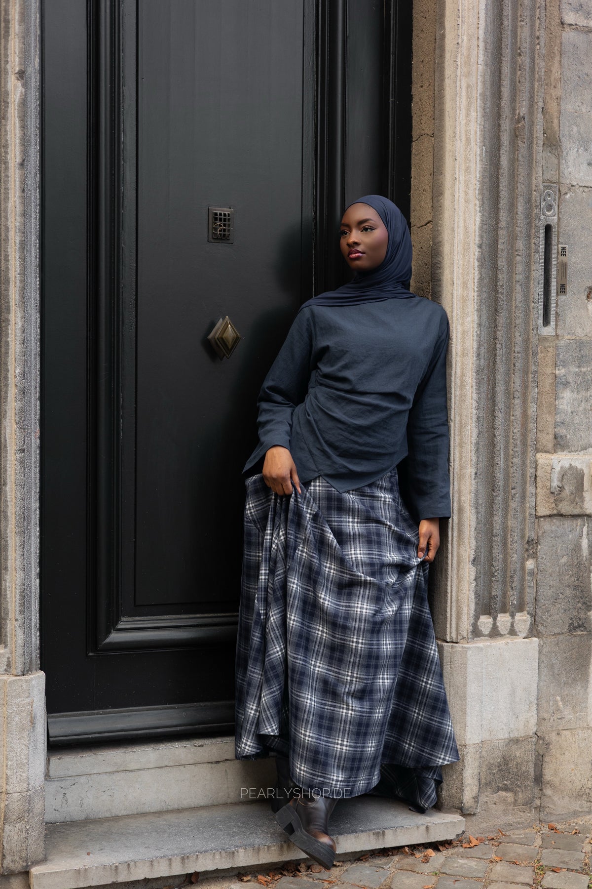Plaid Skirt BLUE