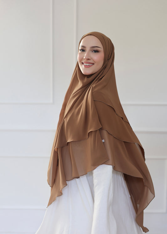 Chiffon Khimar CARAMEL